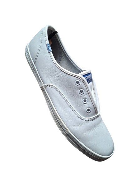 Women Keds Loafers White Leather 8.5