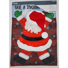 Style Selections Christmas Santa Garden Flag 12.5" x 18" Double Sided 3D Design