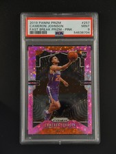 Cameron Johnson RC 2019-20 Panini Prizm Fast Break Pink Prizm 02/50 PSA 9 [3hk