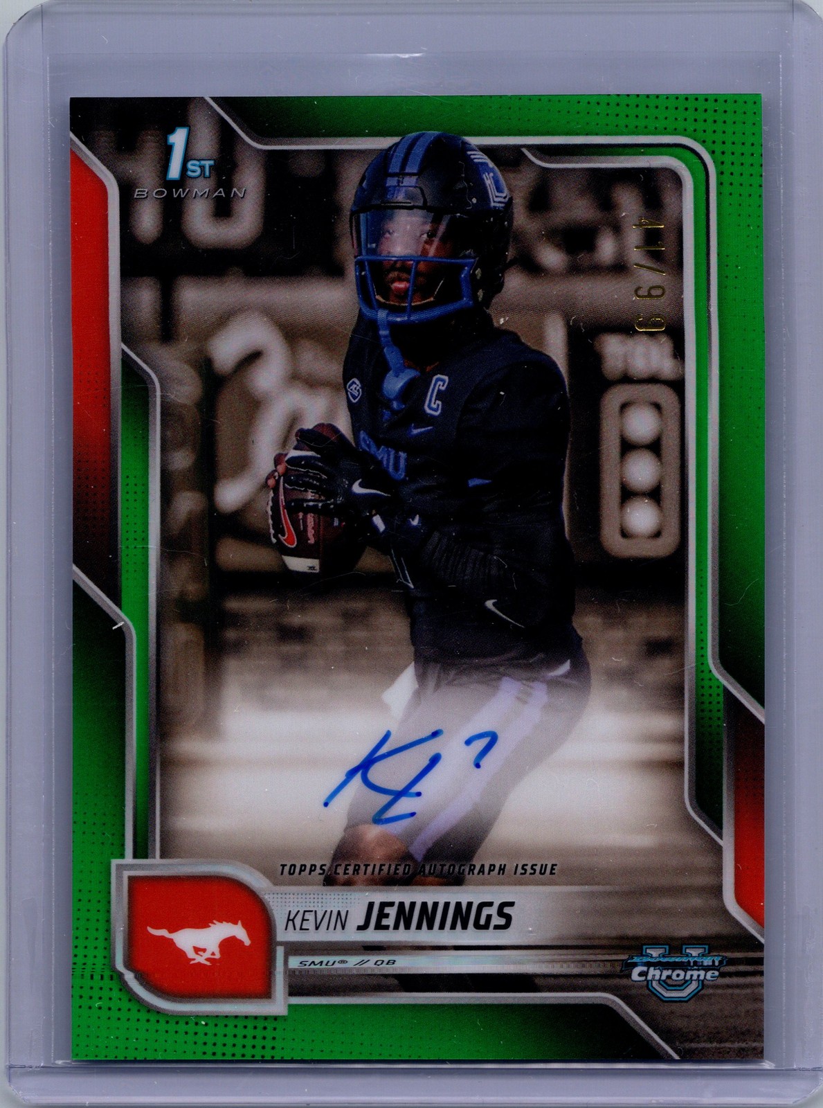 2025 Bowman U Chrome #BCA-KJ Kevin Jennings Chrome  Auto Green Refractor #/99