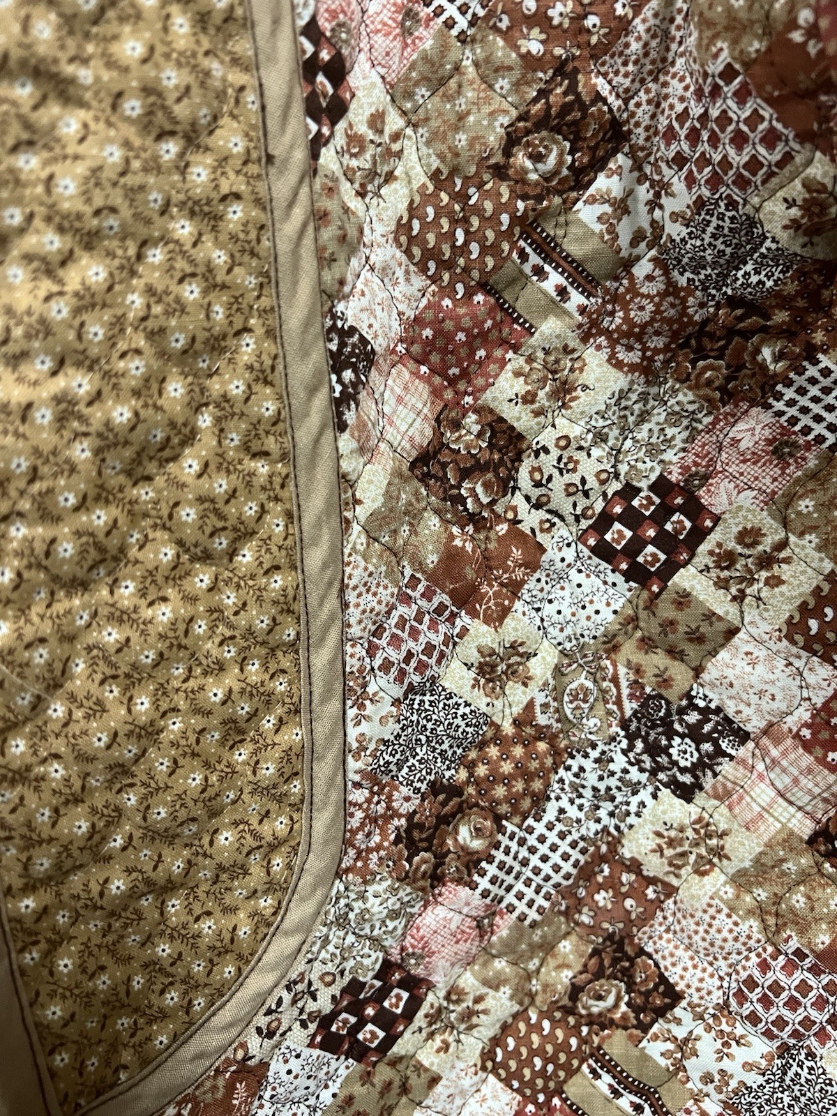 Handmade Patchwork Quilt Quilted Jacket Women XS … - image 9