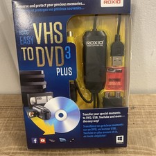 Roxio Easy VHS to DVD 3 Plus Video Capture USB 251000 Convert Videotape to Video