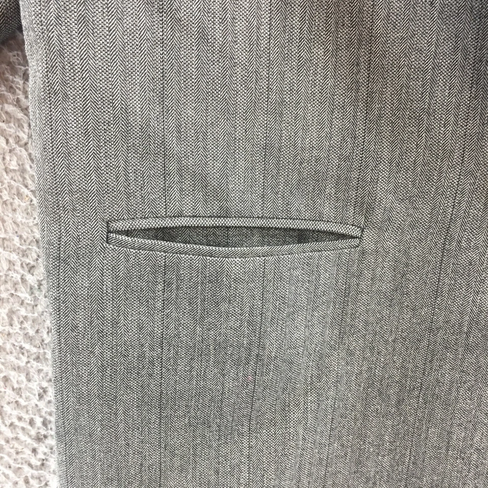 Chaqueta Blazer Harve Benard Para Hombre 10 Gris Manga Larga Informal Bolsillo Frontal Botón Foto 4 de 4