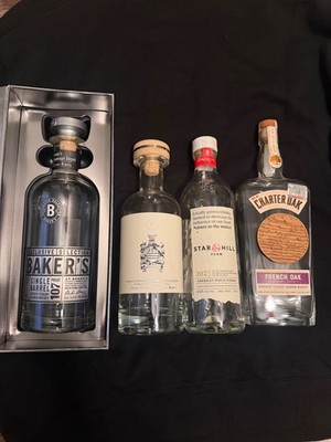 4pc Lot of Unrinsed Empty Bourbon Bottles Star Hill Willett Buffalo Trace Beam