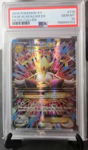 Pokemon M Alakazam EX XY Fates Collide Full Art #118 PSA 10 Gem Mint