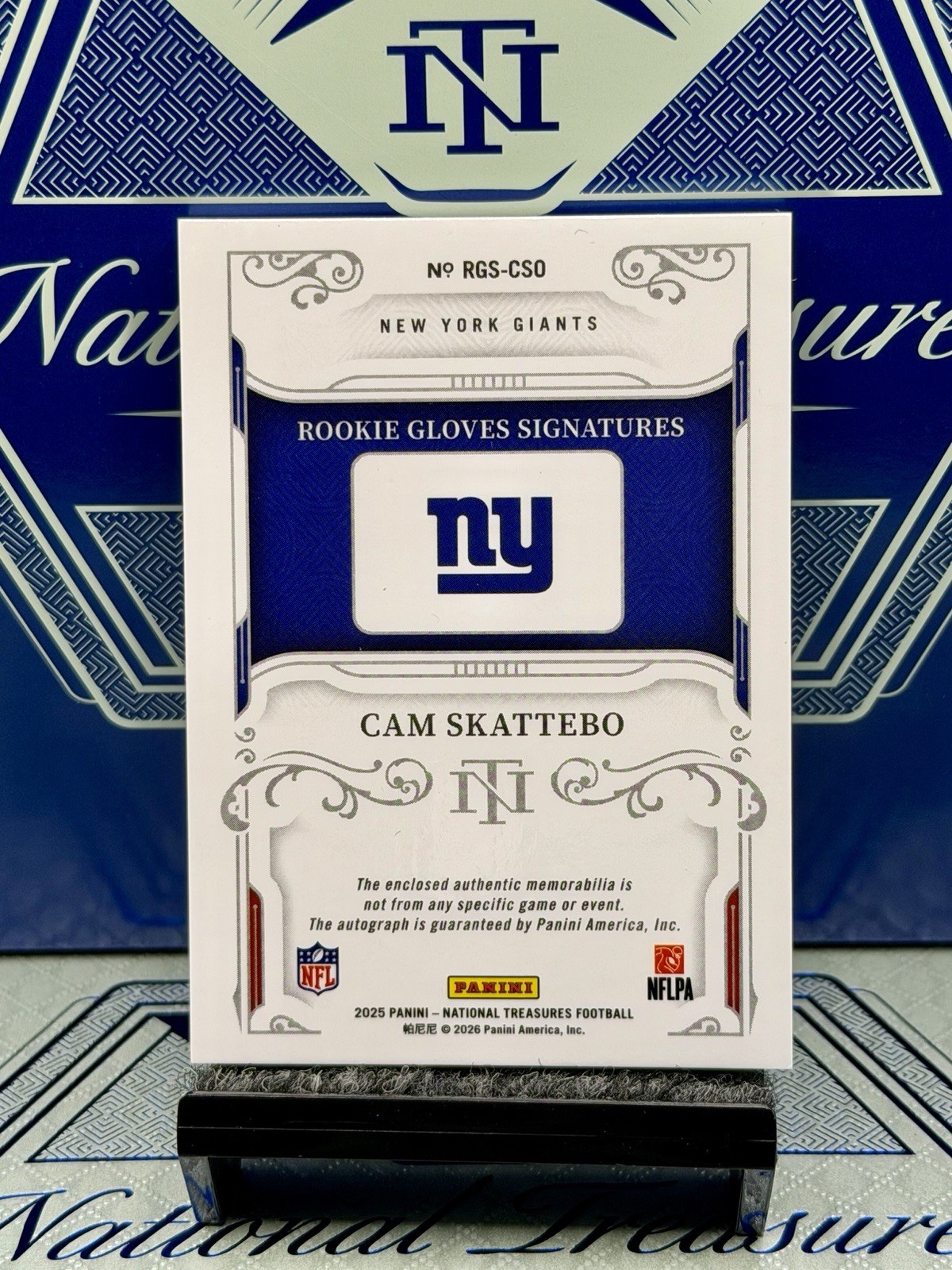 2025 National Treasures🪎Cam Skattebo Rookie Gloves Signature AU,SSP/25,NUKE💣🔥 view 9