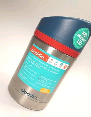 Aladdin Kiddo Food Jar Insulated Stainless Steel 12 oz 355 ml Twist Lid Blue
