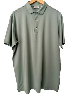 Field & Flint x FootJoy Performance Polo Mens L Sage Green Stretch Golf Shirt