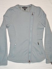 Athleta Moto Jacket Grey/Green S Full Zip Women's