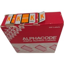 TAB Alphacode Alpha System Labels 500 Labels Open Box Labels Are Barely Used