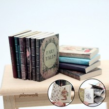 10Pcs 1/6 Scale Flipable Book Bookshelf Dollhouse Miniatures European Style