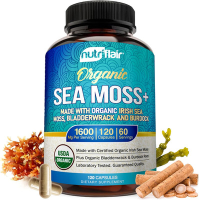 Nutriflair Sea Moss 1600Mg with Bladderwrack 120 Capsules