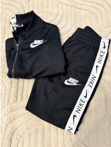 Nike Girl’s Track Suit Set Black/White Logo