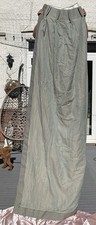 ‘From The Top’ Pair blue green Linen Taffeta Interlined Curtains Pencil Pleat