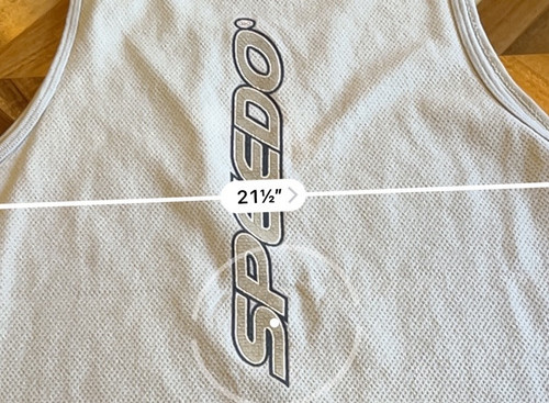 Vintage Speedo Tank Top Mens XL 90s Made in USA Cotton Spell Out Logo - Picture 5 of 6