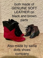 2 lot Antique BEBE JUMEAU Paris Depose bisque Doll victorian Shoes boots marked