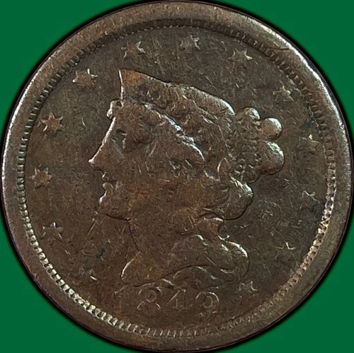 1849-P Half Cent — photo from the most recent tracked eBay sale