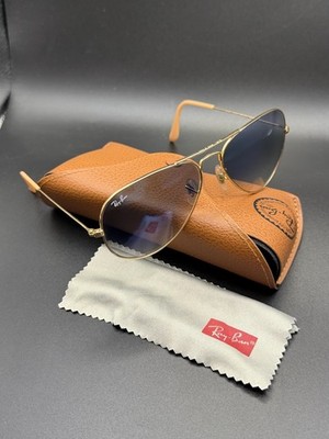RAY BAN AVIATOR LARGE METAL GOLD RB3025 Uni Sonnenbrille - Neuwertig
