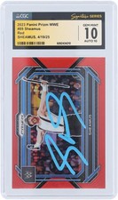 Sheamus Signed 2023 Panini Prizm Red Light Blue Ink #89 #/299 CGC 10/10 Card
