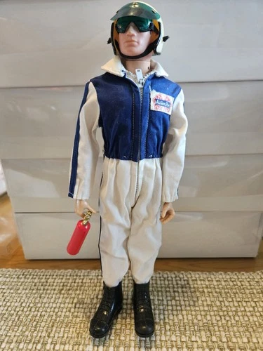 Complete Vintage Gi Joe Action Joe Race Car Driver With Accessories