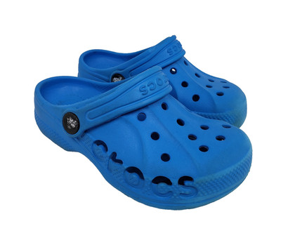 Crocs Baya Toddler Boys Size 10 Cobalt Blue Slip On Casual Clog Sandal Shoes