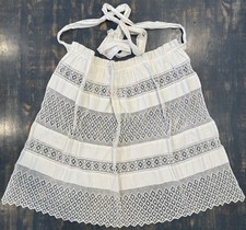 New Vintage Handmade Apron Cotton Intricate Lace Detailing Cooking Baking