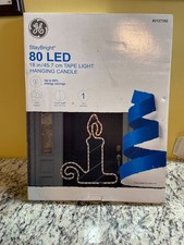 GE StayBright 80 LED Christmas Tape Light Hanging Candle 18 In Holiday