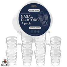 XL Soft Silicone Nasal Dilators - 4 Pack Anti-Snoring Solution for Restful Sleep
