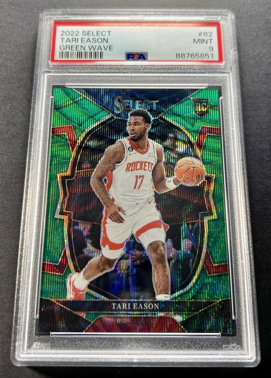 TARI EASON 2022-23 Select #82 Green Wave #/50 PSA 9 MINT Rookie RC ROCKETS POP 1