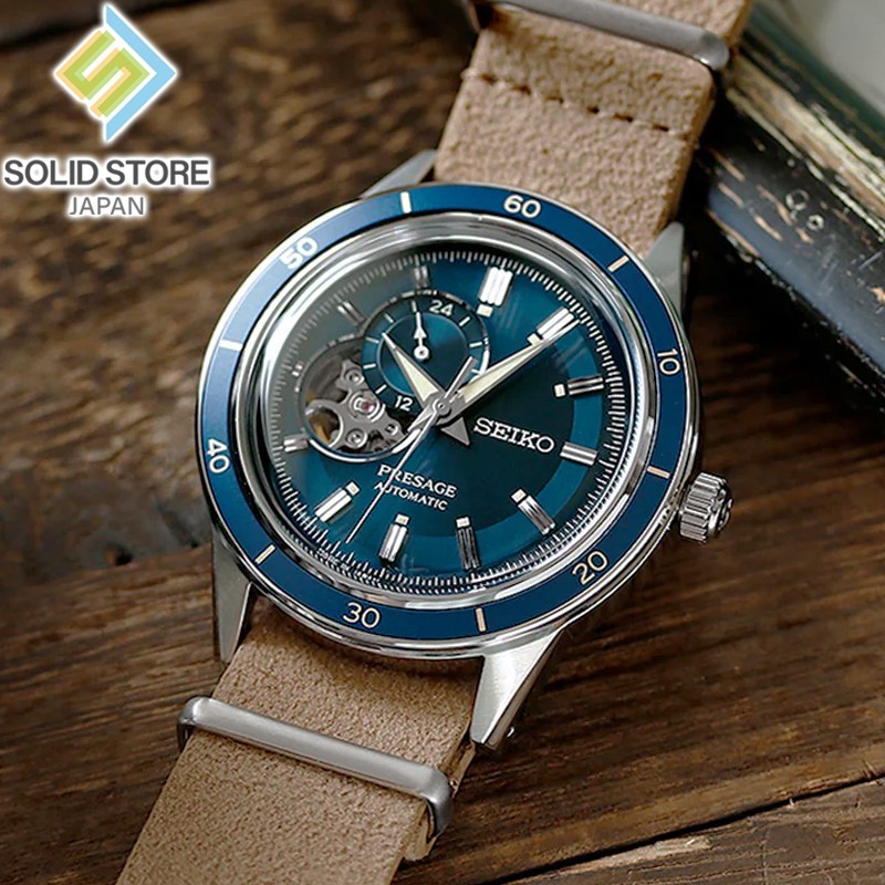 SEIKO Presage SARY213 Style 60's Mechanical Automatic Watch Navy