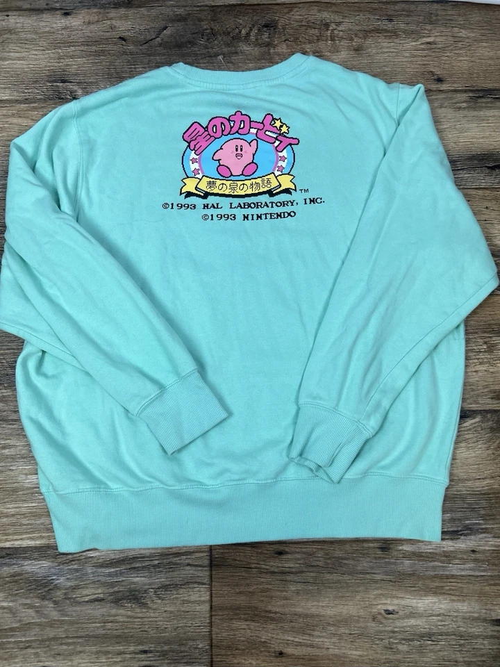 Kirby Nintendo Sudadera Gráfica Turquesa Talla XL/46-48 Unisex Foto 2 de 4