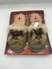 Shih Tzu Ladies Slippers Size Small Dog Adorable Cuddly Fits 5-6