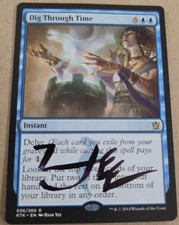 Dig Through Time - Excellent - , English Khans of Tarkir MTG Magic- Signed