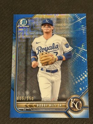 2020 Bowman Chrome Blue Chrome Refractor Bobby Witt Jr. # BCP - 146 / 150