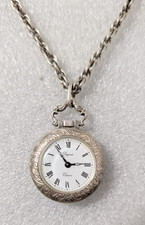 Dugena Classic 835 er Silber Taschenuhr Mechanisch mit langer Kette Vintage