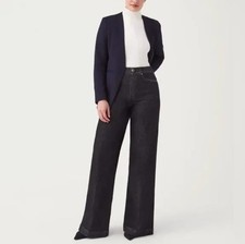SPANX Wide Leg Jeans Women's Large Charcoal Pull-on High Rise 20521Q