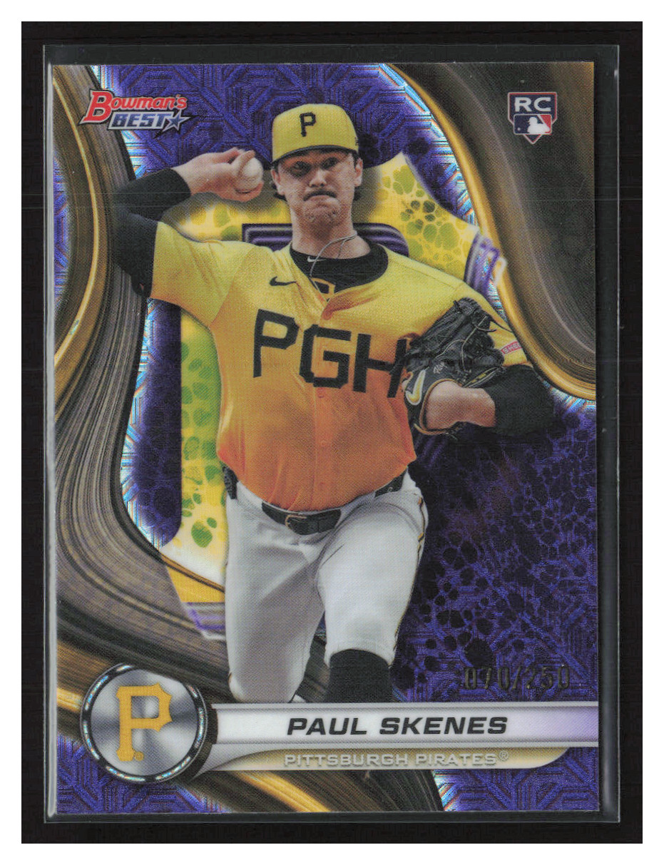 2024 Bowman's Best - Paul Skenes #53 Purple Mojo Refractor 70/250 (RC)