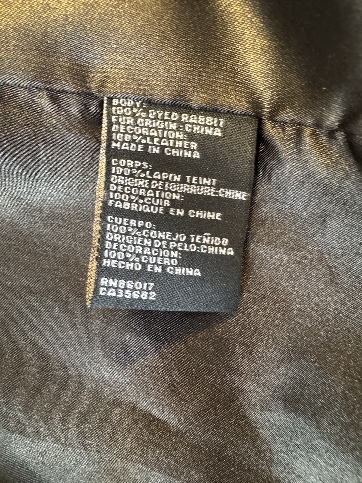 Vintage Bebe Dyed Rabbit Fur Coat Medium Tiger Stripe Print Leather Trim Belted