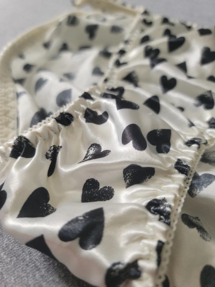 Bragas de bikini Joe Boxer satinadas con cuerdas para mujer corazones vintage de colección nuevas sin etiquetas 9 Foto 4 de 4