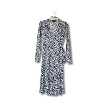 Banana Republic Leopard Print V-Neck Long Sleeve Wrap Dress Size 6