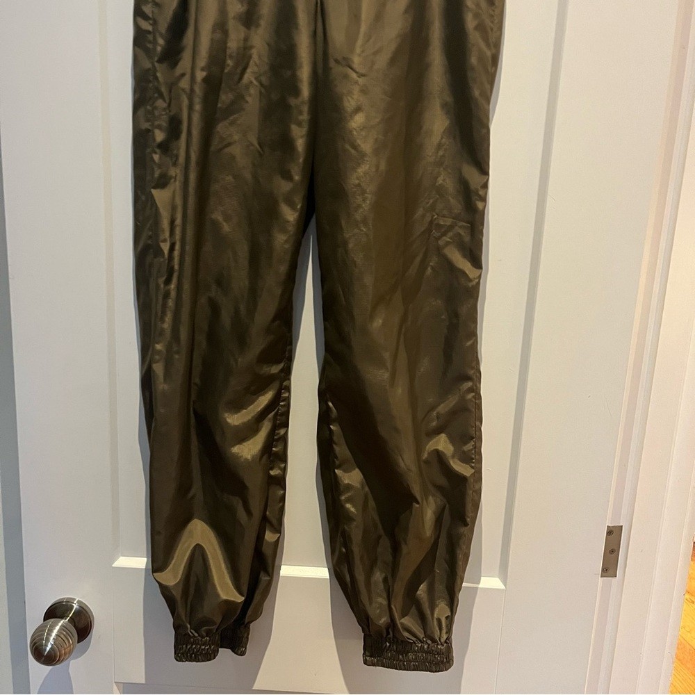 Minimum Denmark Brown Metallic Pull-On Joggers Pa… - image 3