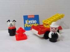 Fisher Price Little People FPLP Vintage Main Street Village Fire Truck, Hydrant