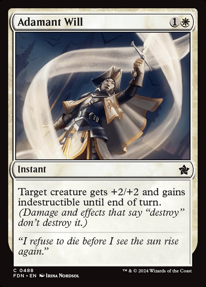 Adamant Will (Foundations) #488 MTG near mint