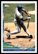 Rickey Henderson 1994 Topps #248 Blue Jays MLB READ FREE SHIPPING AutographDen