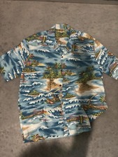 Winnie Fashion Men's Hawaiian Shirt Size L Made In Hawaii