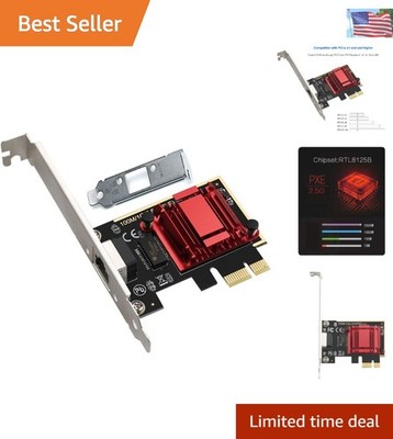 Stylish 2.5G Ethernet Card - Low Profile, High-Speed Performance for All Systems