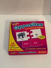 Opposites Fun-to-Know Puzzles Learning Set 24 Two-Sided Pieces