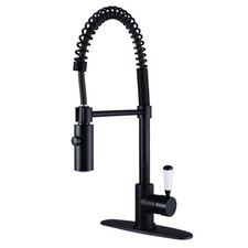 Kingston Brass LS877.DPL Paris 1.8 GPM 1 Hole Pre-Rinse Pull Down - Black