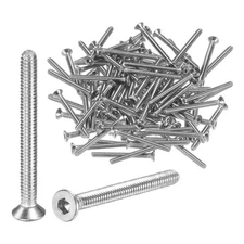 100pcs Flat Head Machine Screws Hex M2x0.4 Stainless Steel 20mm Length