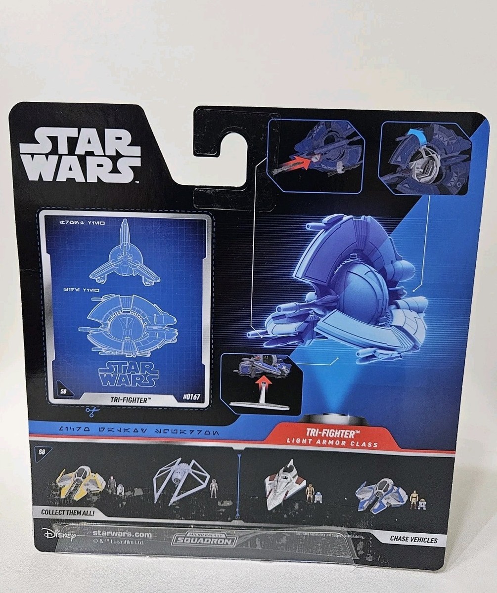 Star Wars Micro Galaxy Squadron Tri-Fighter with Battle Droid Pilot New in Box